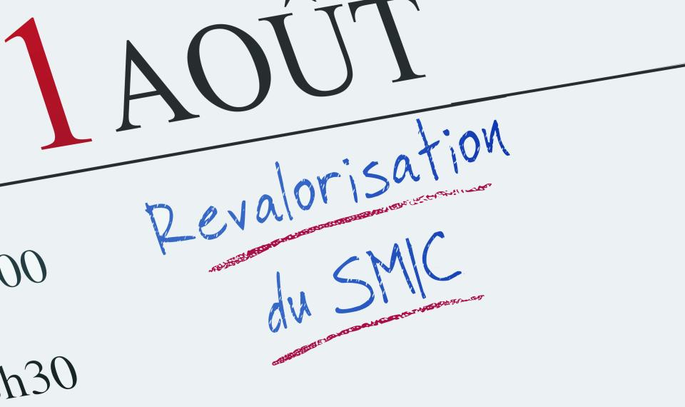 revalorisation du SMIC 1er aout