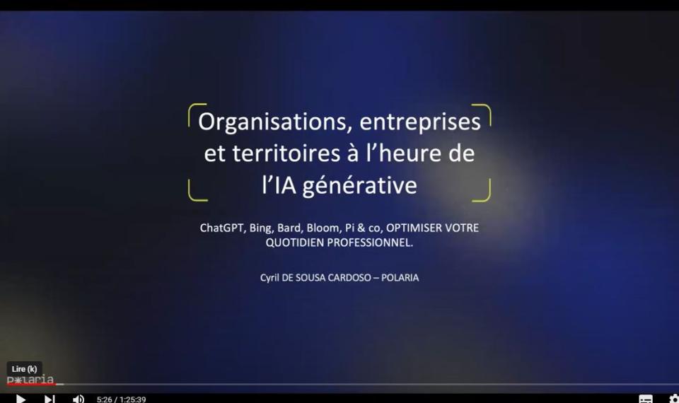 Webinaire IAs génératives