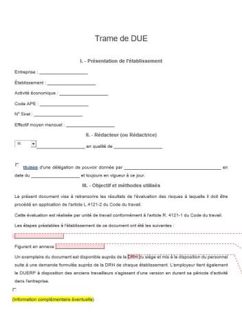 Trame document unique